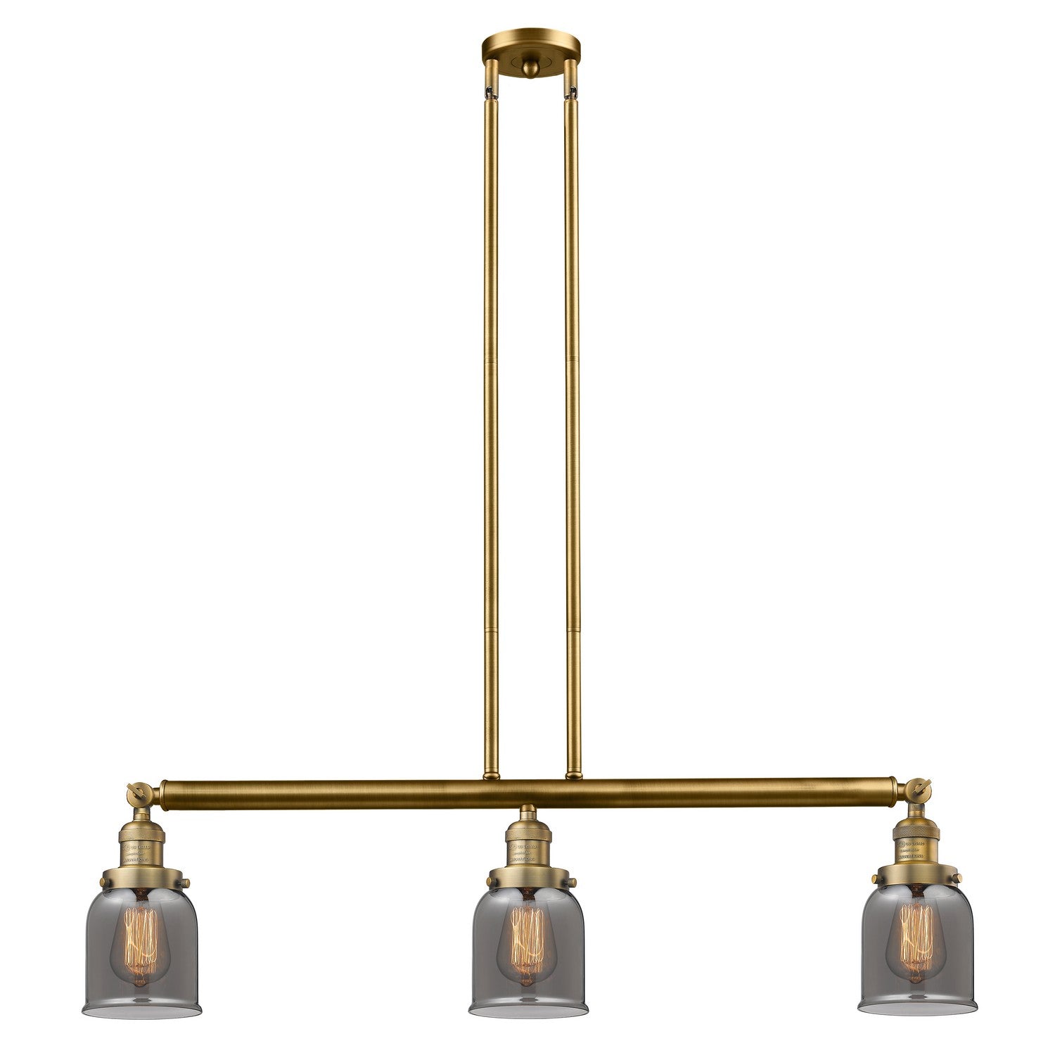 Innovations - 213-BB-G53 - Three Light Island Pendant - Franklin Restoration - Brushed Brass
