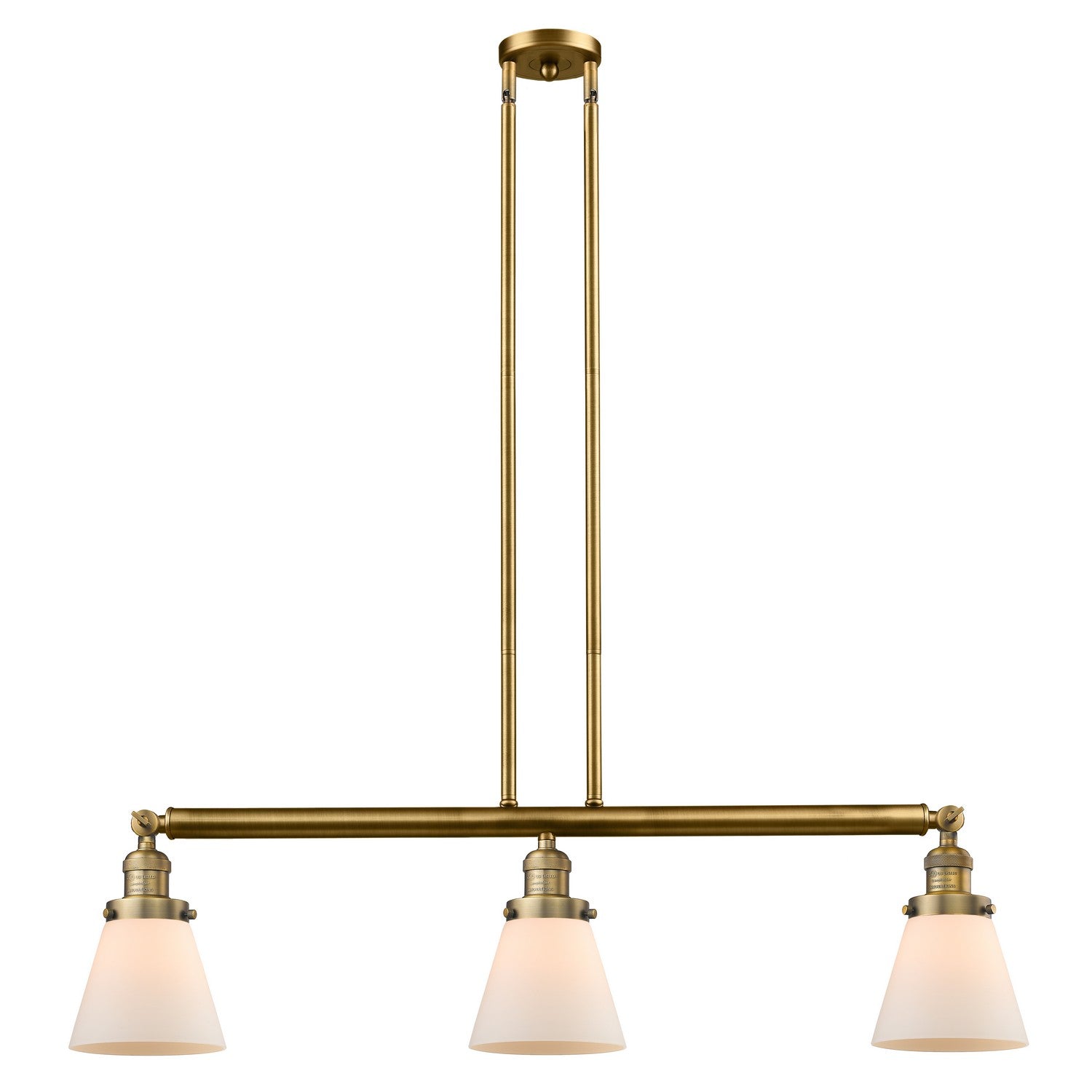 Innovations - 213-BB-G61 - Three Light Island Pendant - Franklin Restoration - Brushed Brass