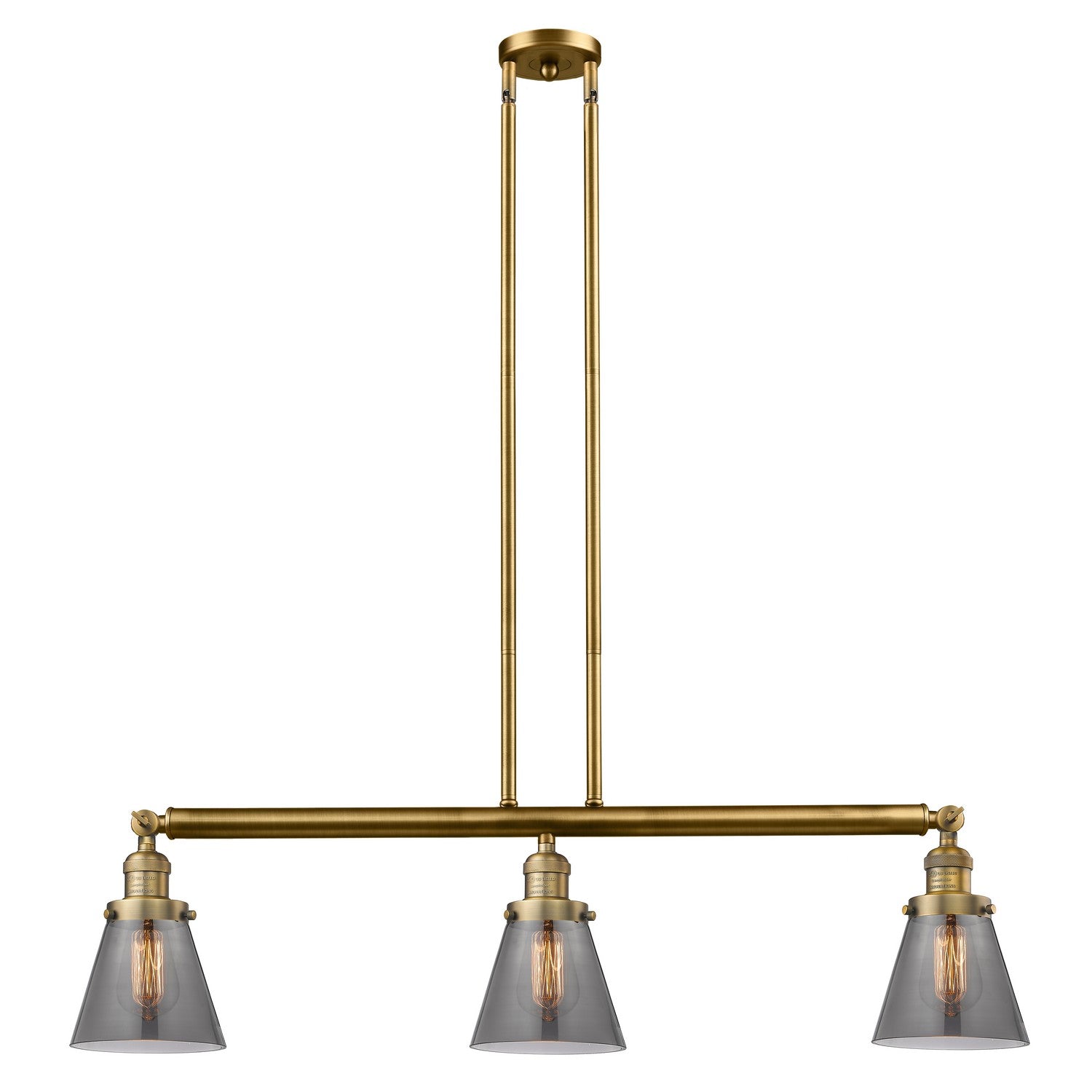 Innovations - 213-BB-G63 - Three Light Island Pendant - Franklin Restoration - Brushed Brass
