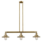 Innovations - 213-BB-M4 - Three Light Island Pendant - Franklin Restoration - Brushed Brass