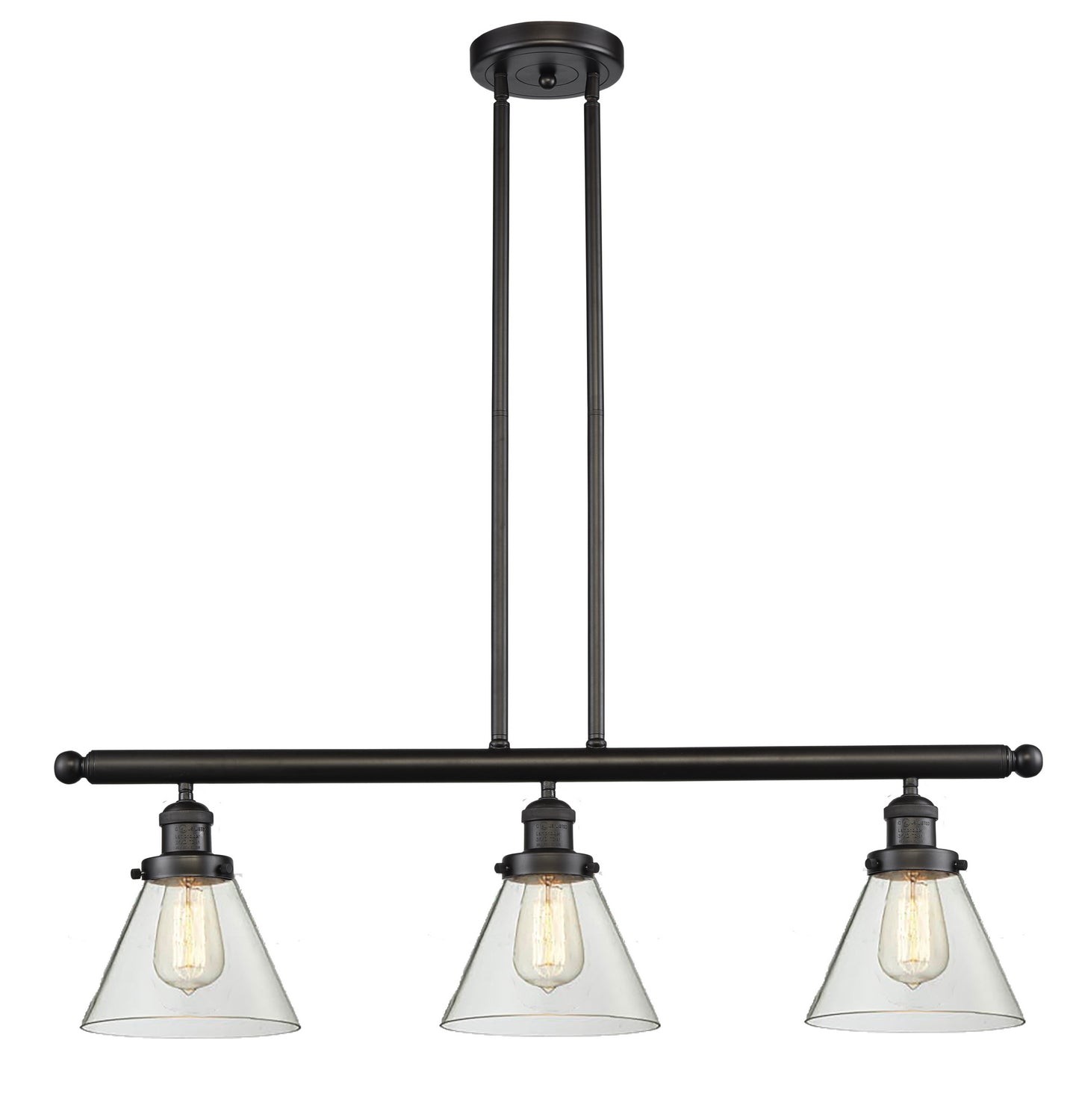 Innovations - 213-OB-G42 - Three Light Island Pendant - Franklin Restoration - Oil Rubbed Bronze