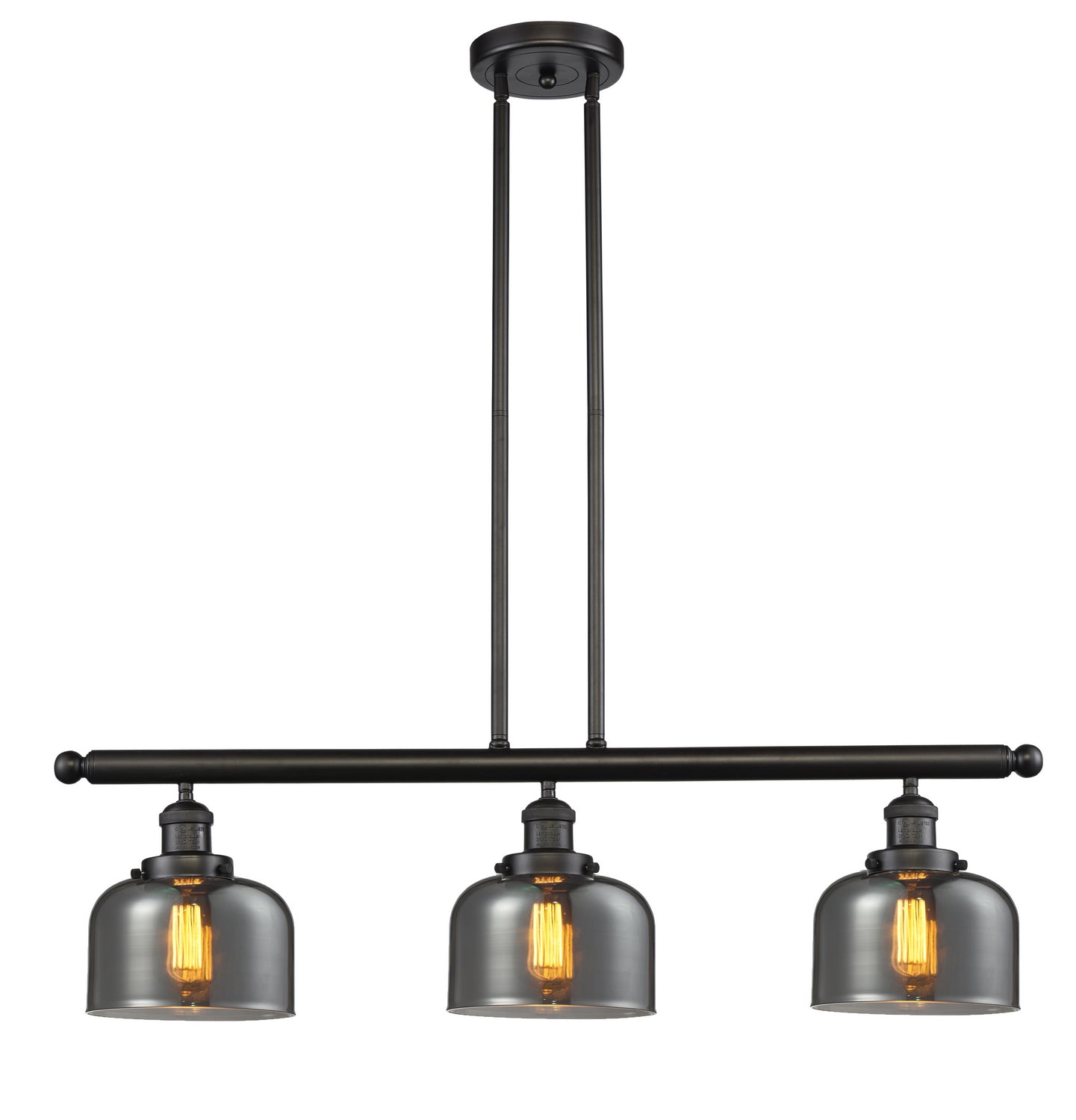 Innovations - 213-OB-G73 - Three Light Island Pendant - Franklin Restoration - Oil Rubbed Bronze
