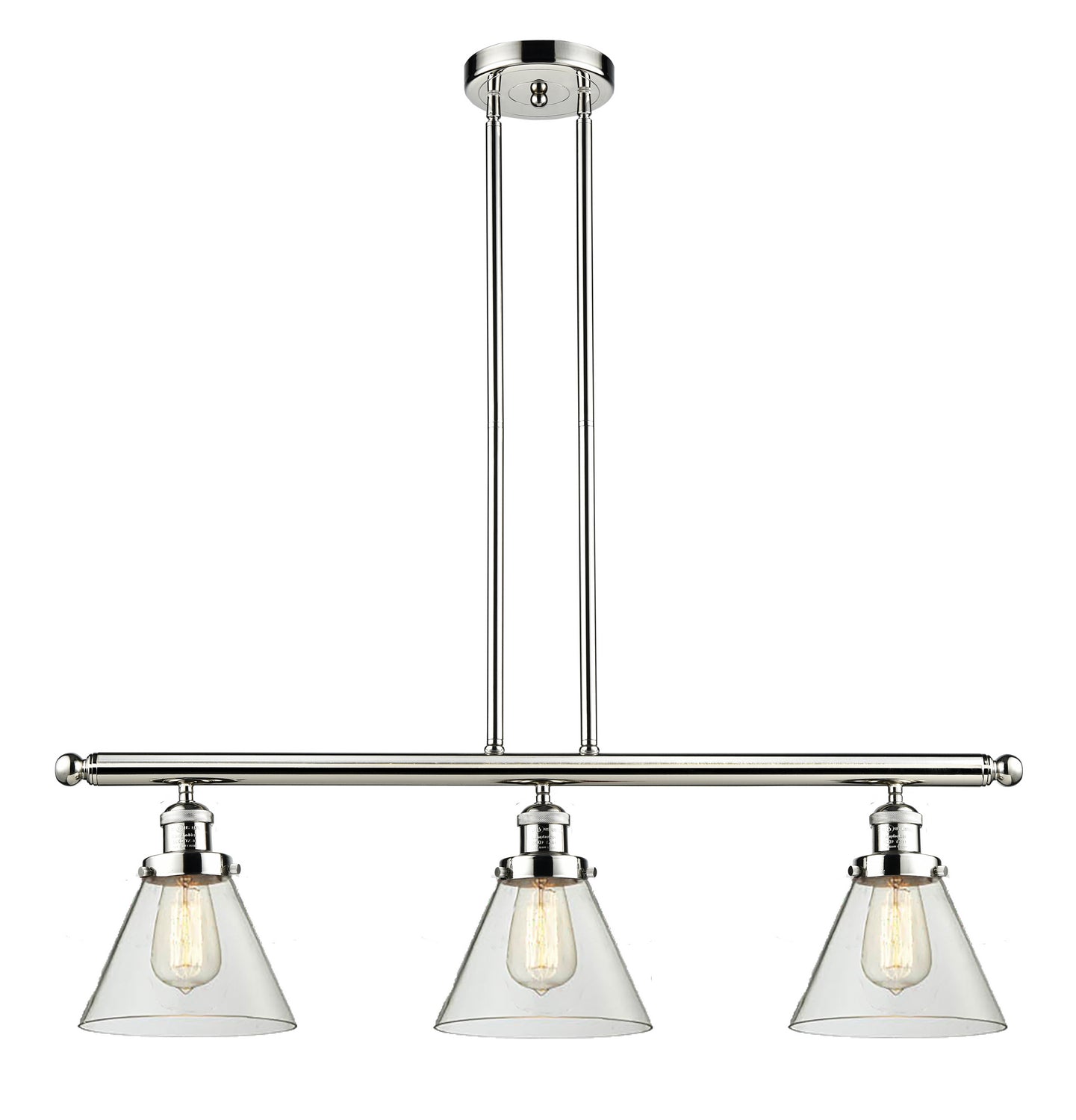 Innovations - 213-PN-G42 - Three Light Island Pendant - Franklin Restoration - Polished Nickel