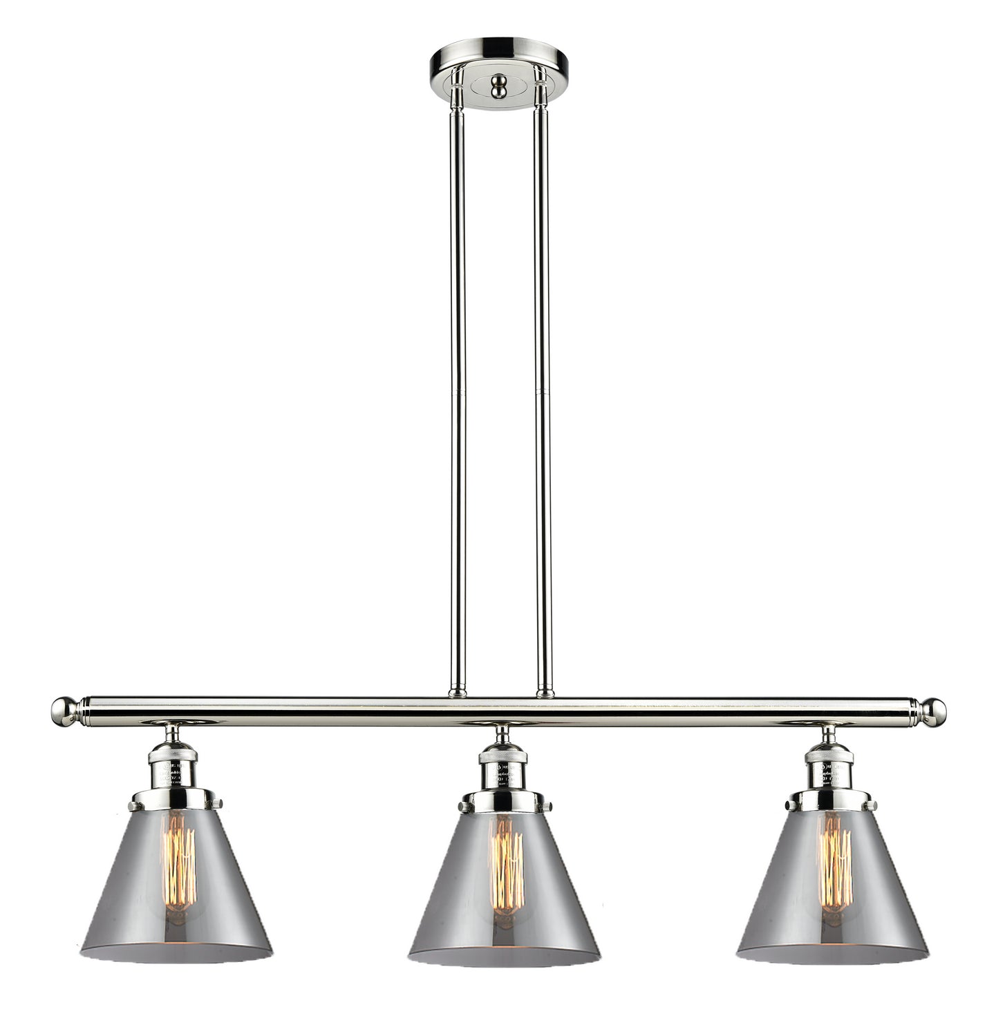 Innovations - 213-PN-G43 - Three Light Island Pendant - Franklin Restoration - Polished Nickel