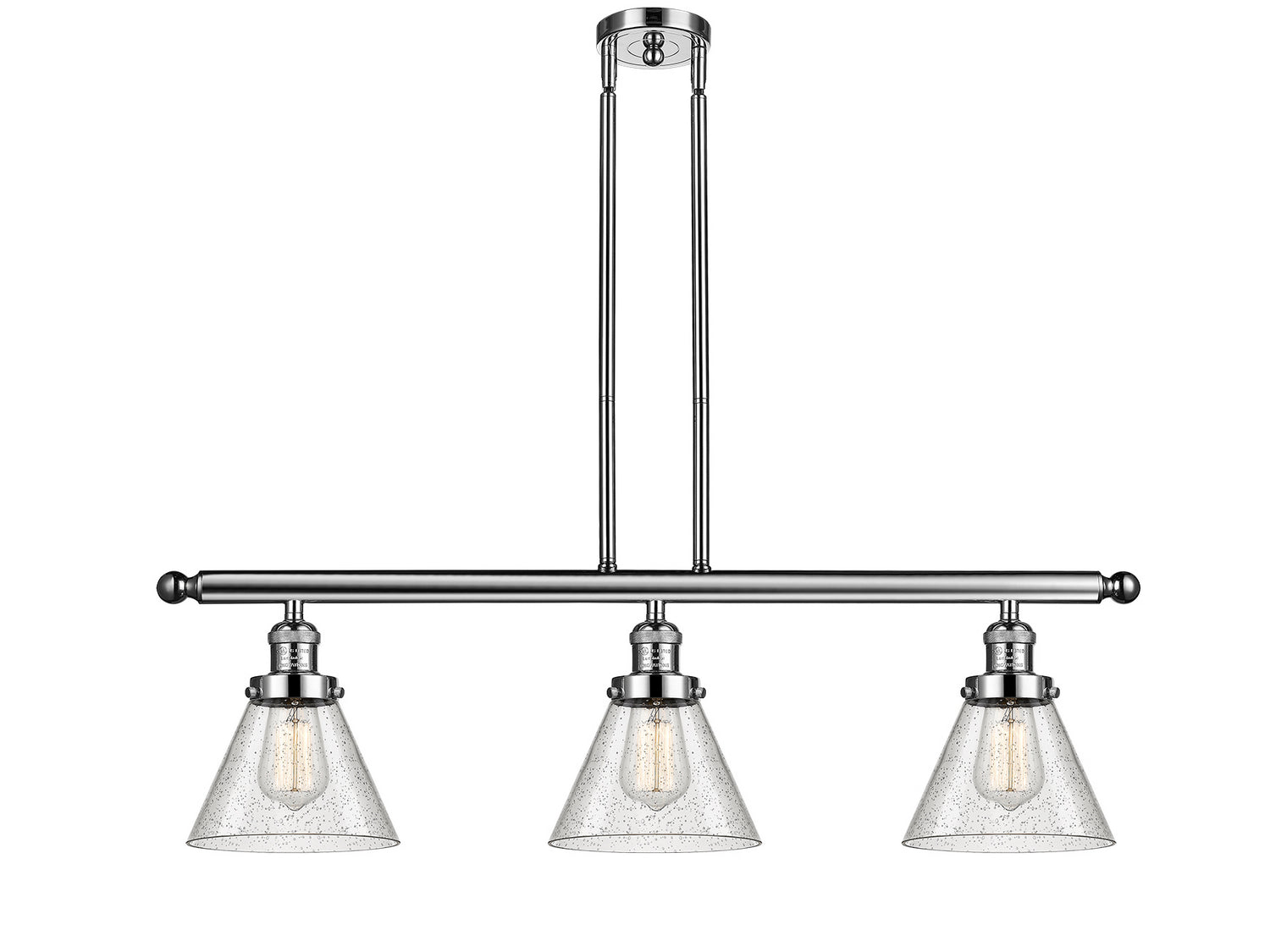 Innovations - 213-PN-G44 - Three Light Island Pendant - Franklin Restoration - Polished Nickel