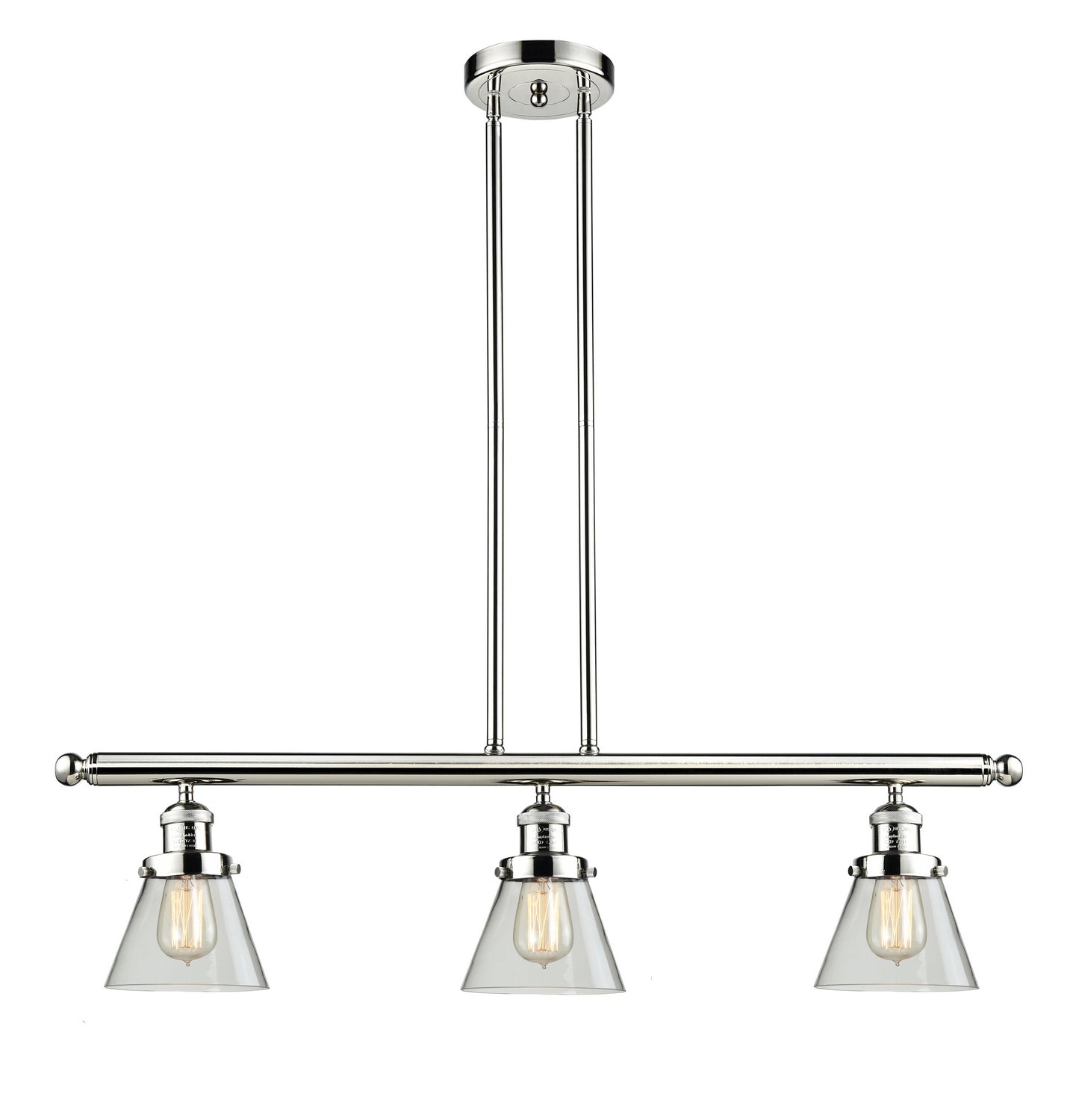 Innovations - 213-PN-G62 - Three Light Island Pendant - Franklin Restoration - Polished Nickel