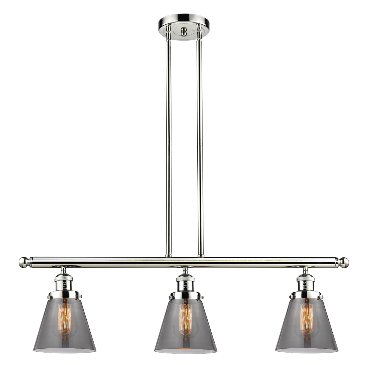 Innovations - 213-PN-G63 - Three Light Island Pendant - Franklin Restoration - Polished Nickel