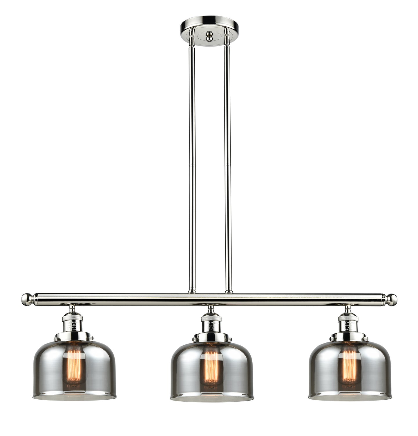 Innovations - 213-PN-G73 - Three Light Island Pendant - Franklin Restoration - Polished Nickel