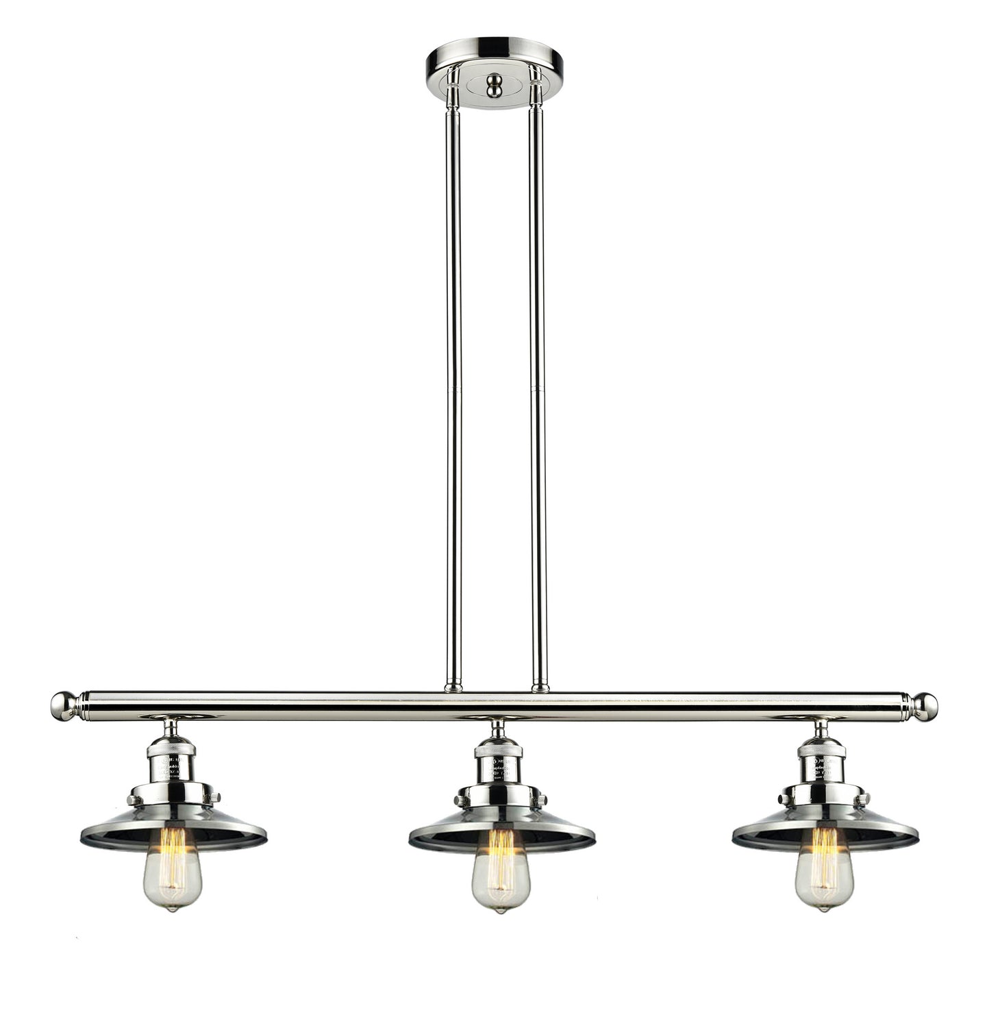 Innovations - 213-PN-M1 - Three Light Island Pendant - Franklin Restoration - Polished Nickel