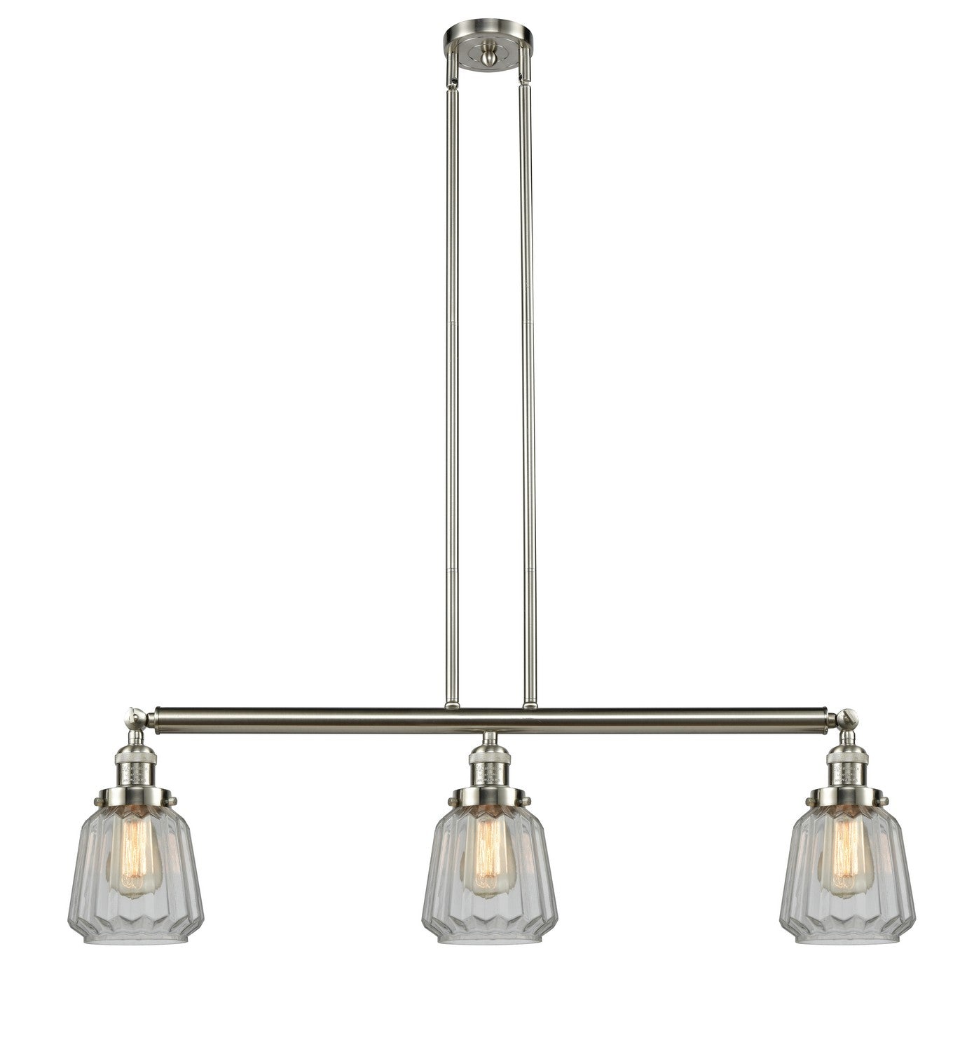 Innovations - 213-SN-G142 - Three Light Island Pendant - Franklin Restoration - Brushed Satin Nickel