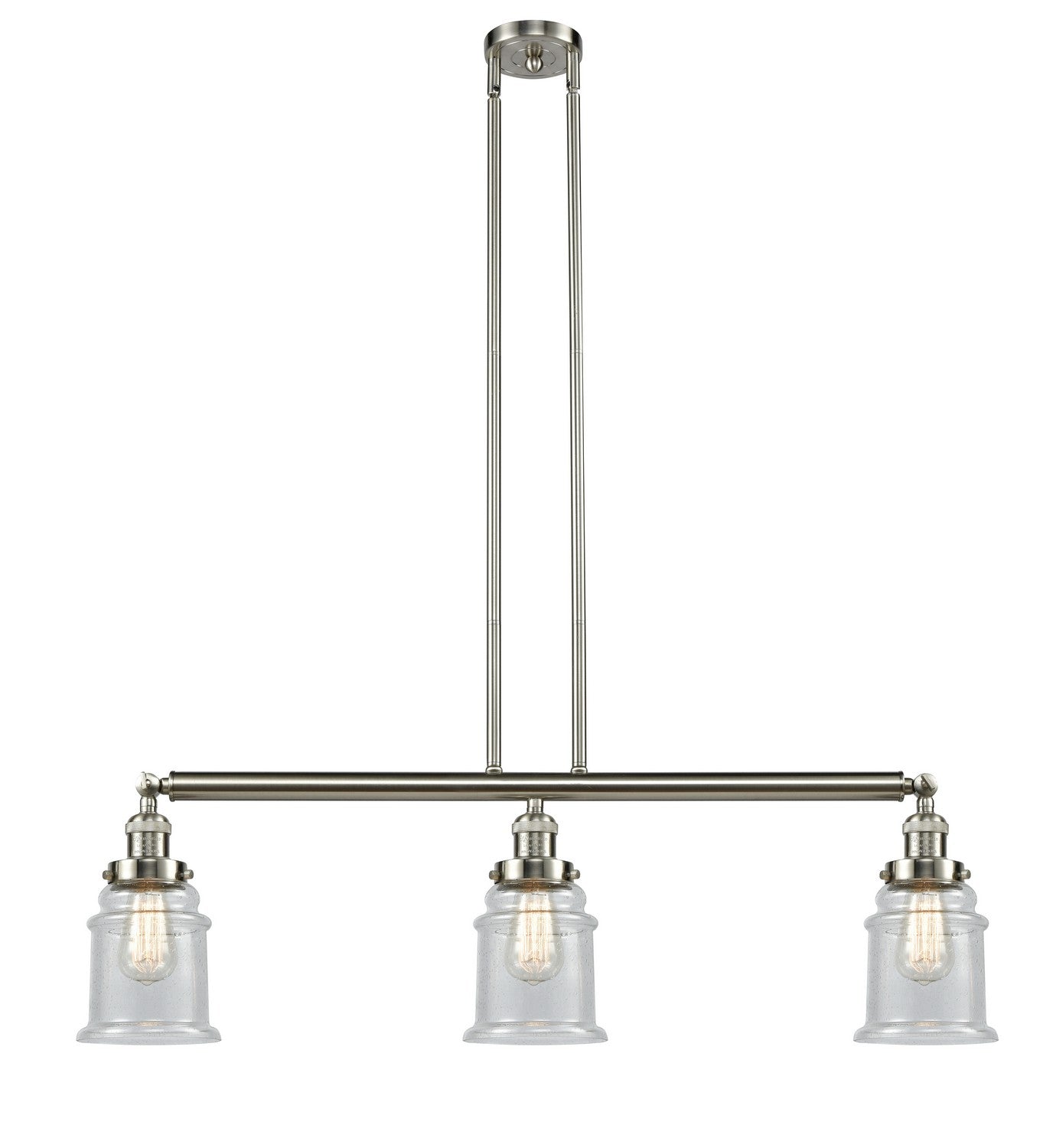 Innovations - 213-SN-G184 - Three Light Island Pendant - Franklin Restoration - Brushed Satin Nickel