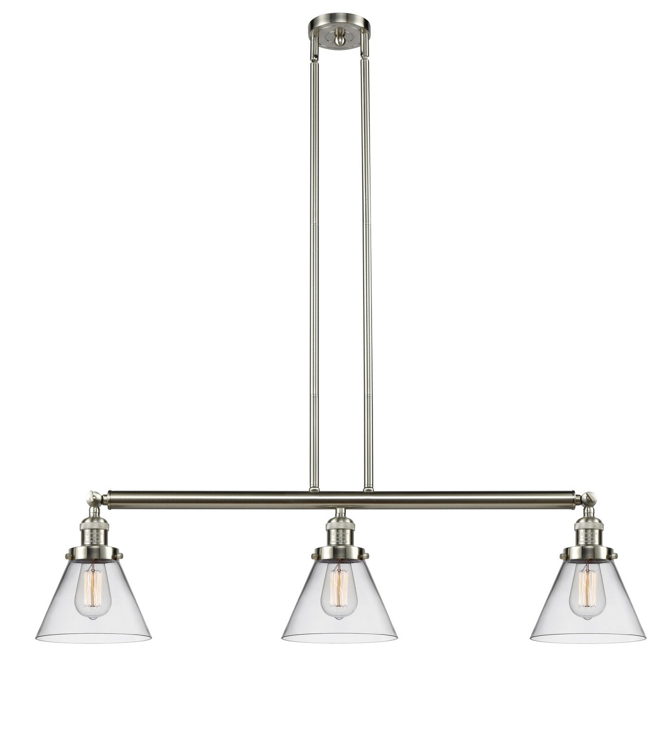 Innovations - 213-SN-G42 - Three Light Island Pendant - Franklin Restoration - Brushed Satin Nickel