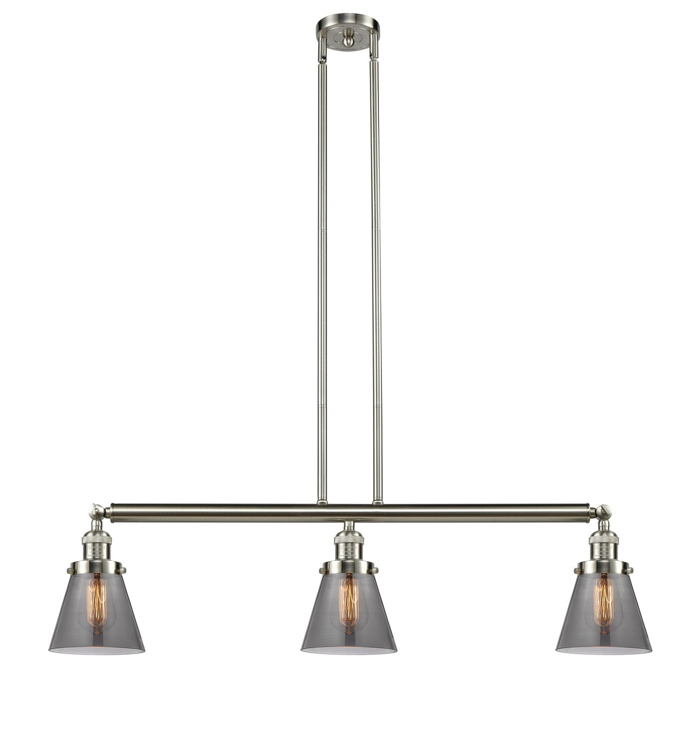 Innovations - 213-SN-G63 - Three Light Island Pendant - Franklin Restoration - Brushed Satin Nickel