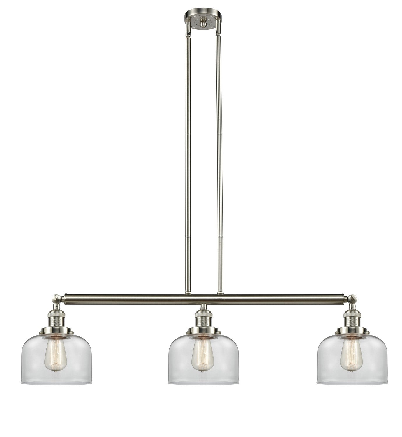 Innovations - 213-SN-G72 - Three Light Island Pendant - Franklin Restoration - Brushed Satin Nickel