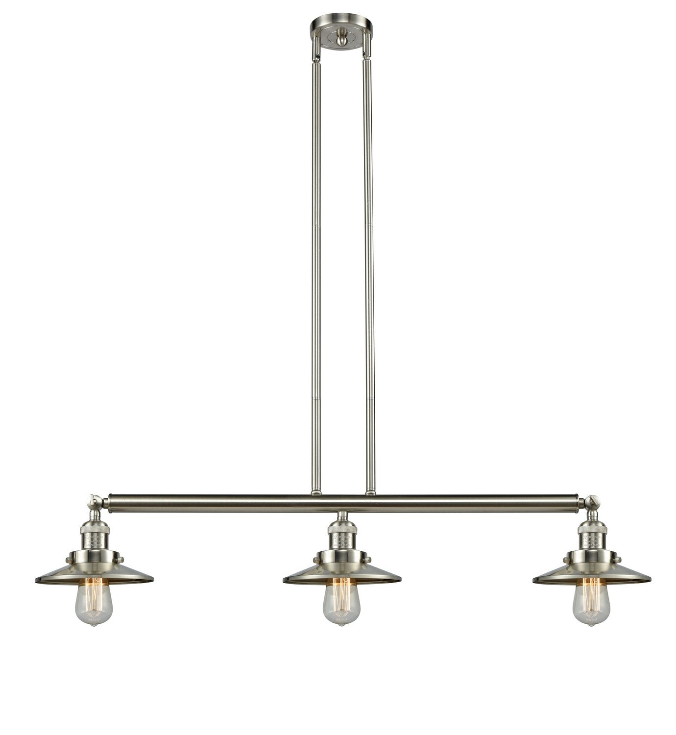 Innovations - 213-SN-M2 - Three Light Island Pendant - Franklin Restoration - Brushed Satin Nickel