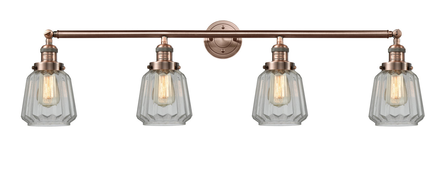 Innovations - 215-AC-G142 - Four Light Bath Vanity - Franklin Restoration - Antique Copper
