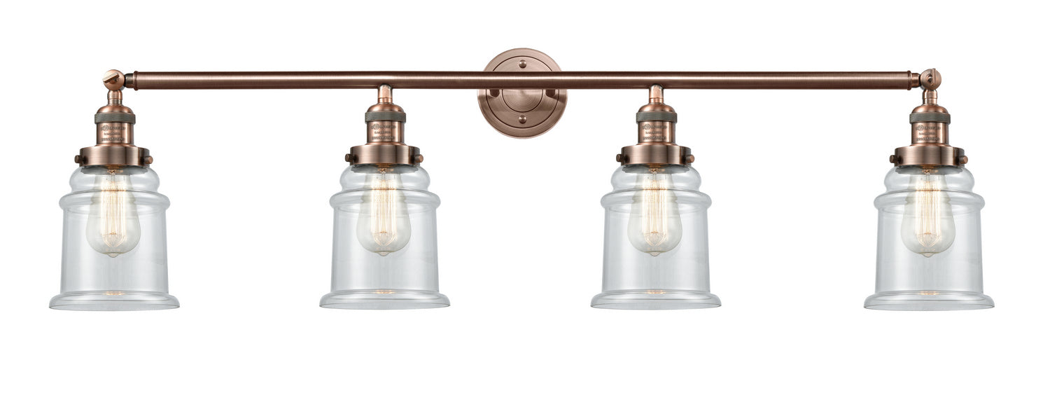 Innovations - 215-AC-G182 - Four Light Bath Vanity - Franklin Restoration - Antique Copper