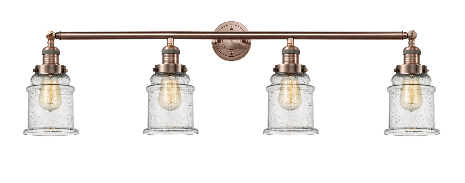 Innovations - 215-AC-G184 - Four Light Bath Vanity - Franklin Restoration - Antique Copper