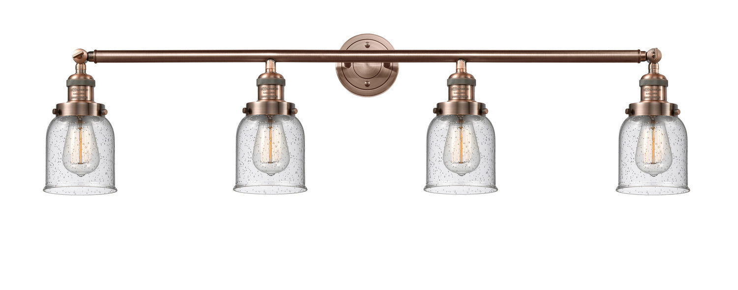 Innovations - 215-AC-G54 - Four Light Bath Vanity - Franklin Restoration - Antique Copper
