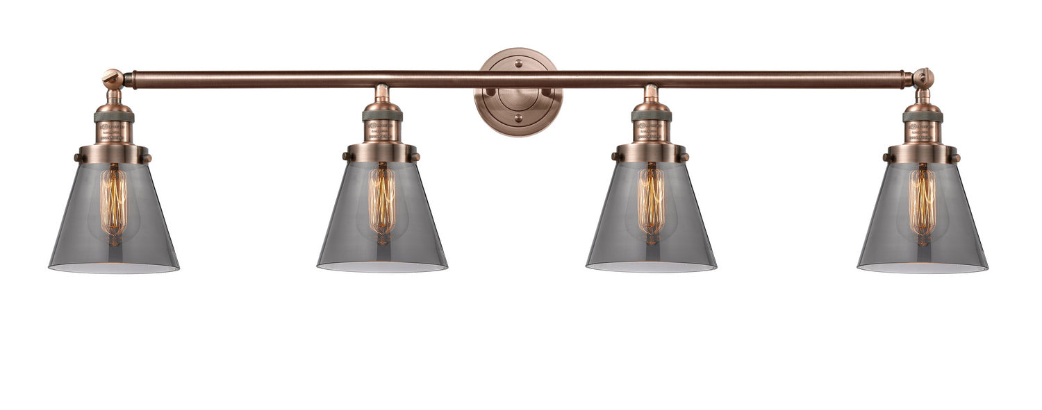 Innovations - 215-AC-G63 - Four Light Bath Vanity - Franklin Restoration - Antique Copper