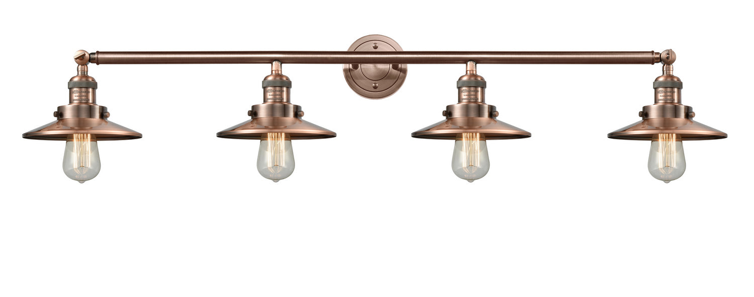 Innovations - 215-AC-M3 - Four Light Bath Vanity - Franklin Restoration - Antique Copper