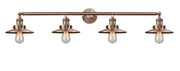Innovations - 215-AC-M3 - Four Light Bath Vanity - Franklin Restoration - Antique Copper