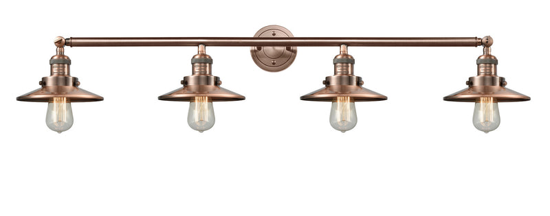 Innovations - 215-AC-M3 - Four Light Bath Vanity - Franklin Restoration - Antique Copper