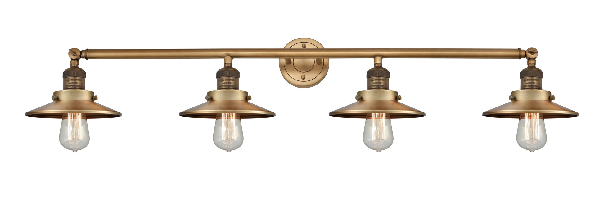 Innovations - 215-BB-M4 - Four Light Bath Vanity - Franklin Restoration - Brushed Brass