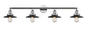 Innovations - 215-PC-M6BK - Four Light Bath Vanity - Franklin Restoration - Polished Chrome