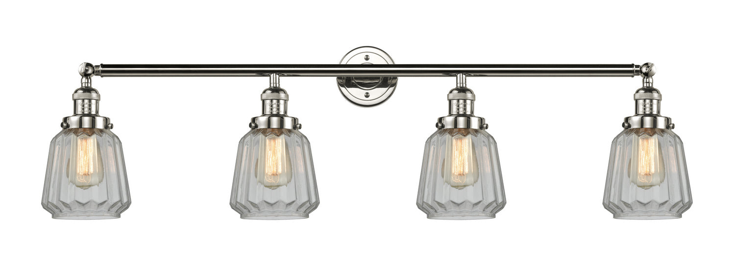 Innovations - 215-PN-G142 - Four Light Bath Vanity - Franklin Restoration - Polished Nickel
