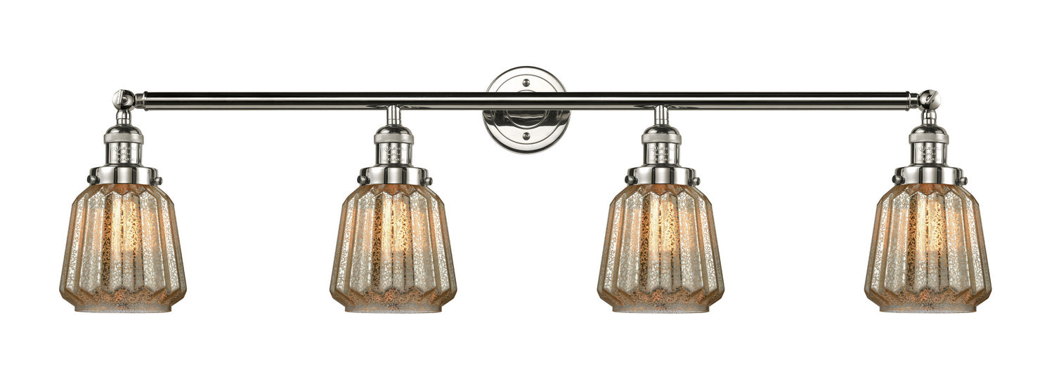 Innovations - 215-PN-G146 - Four Light Bath Vanity - Franklin Restoration - Polished Nickel