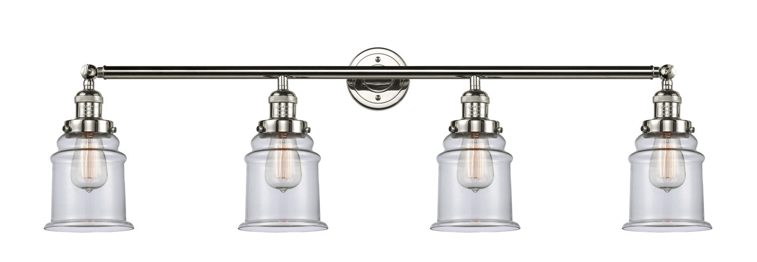 Innovations - 215-PN-G182 - Four Light Bath Vanity - Franklin Restoration - Polished Nickel