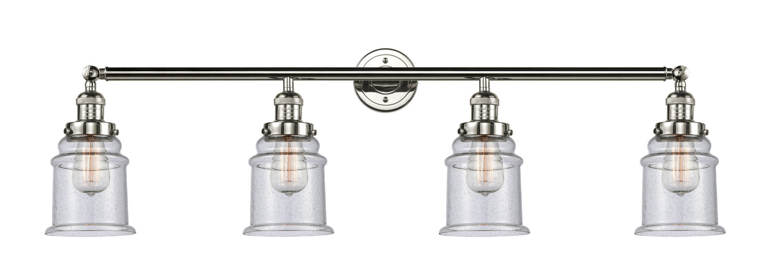 Innovations - 215-PN-G184 - Four Light Bath Vanity - Franklin Restoration - Polished Nickel
