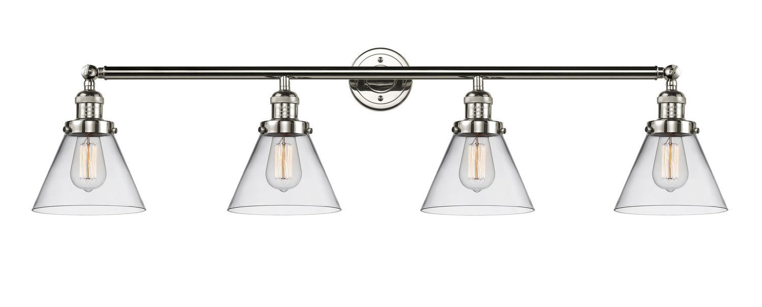 Innovations - 215-PN-G42 - Four Light Bath Vanity - Franklin Restoration - Polished Nickel