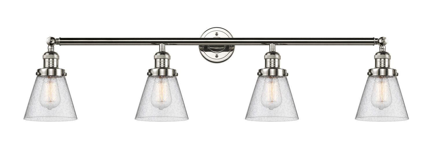 Innovations - 215-PN-G64 - Four Light Bath Vanity - Franklin Restoration - Polished Nickel