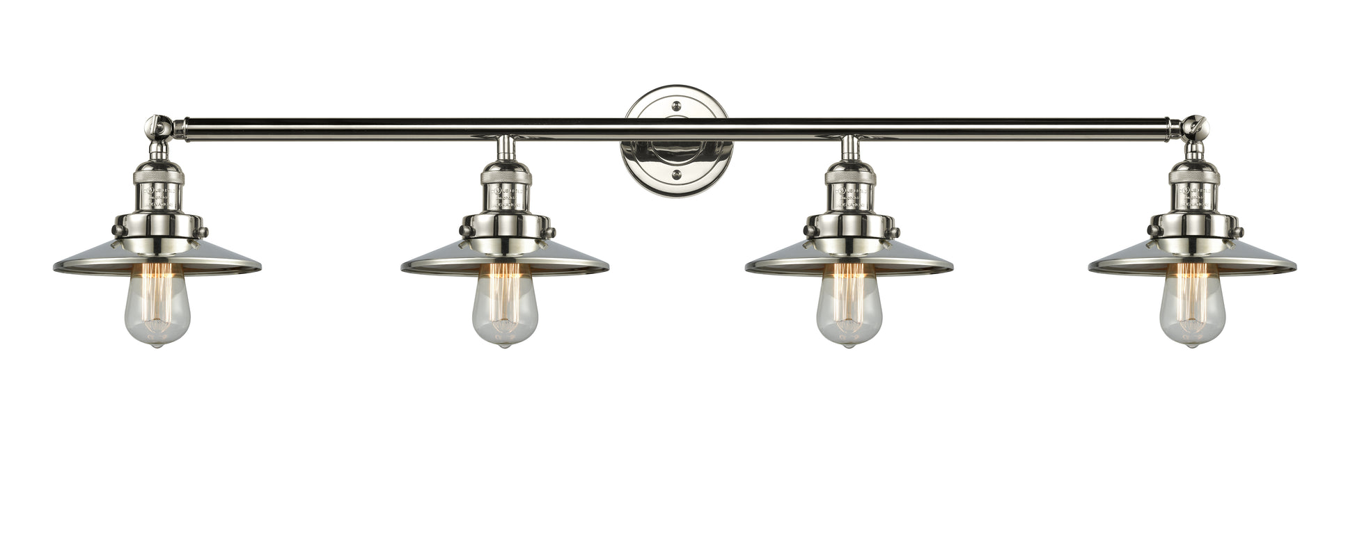 Innovations - 215-PN-M1 - Four Light Bath Vanity - Franklin Restoration - Polished Nickel