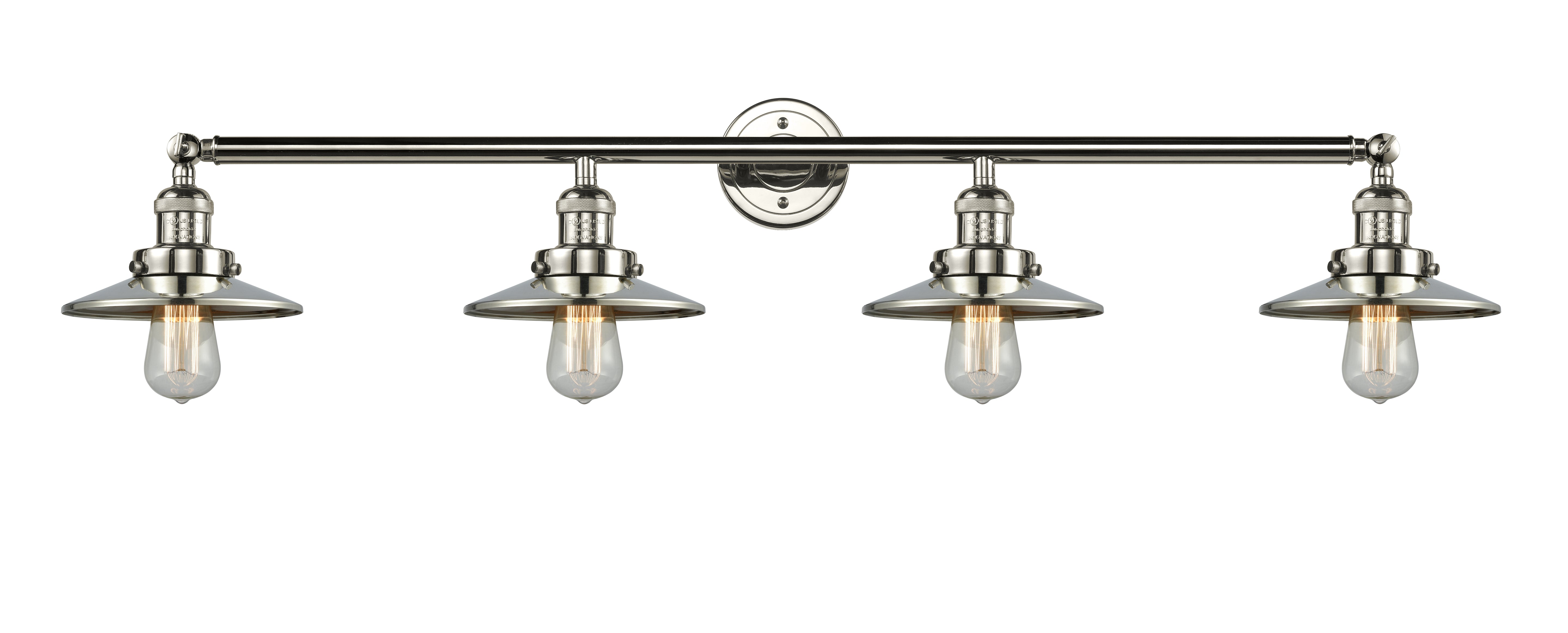 Innovations - 215-PN-M1 - Four Light Bath Vanity - Franklin Restoration - Polished Nickel