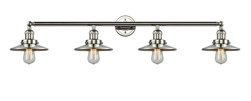 Innovations - 215-PN-M1 - Four Light Bath Vanity - Franklin Restoration - Polished Nickel