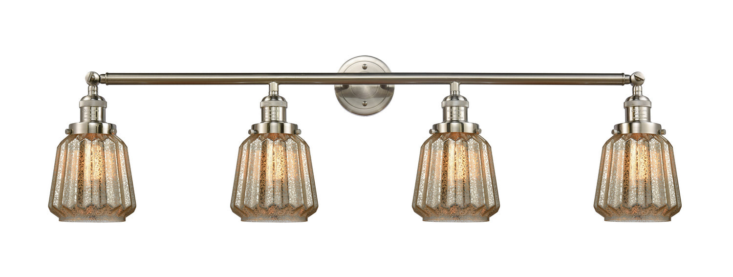 Innovations - 215-SN-G146 - Four Light Bath Vanity - Franklin Restoration - Brushed Satin Nickel