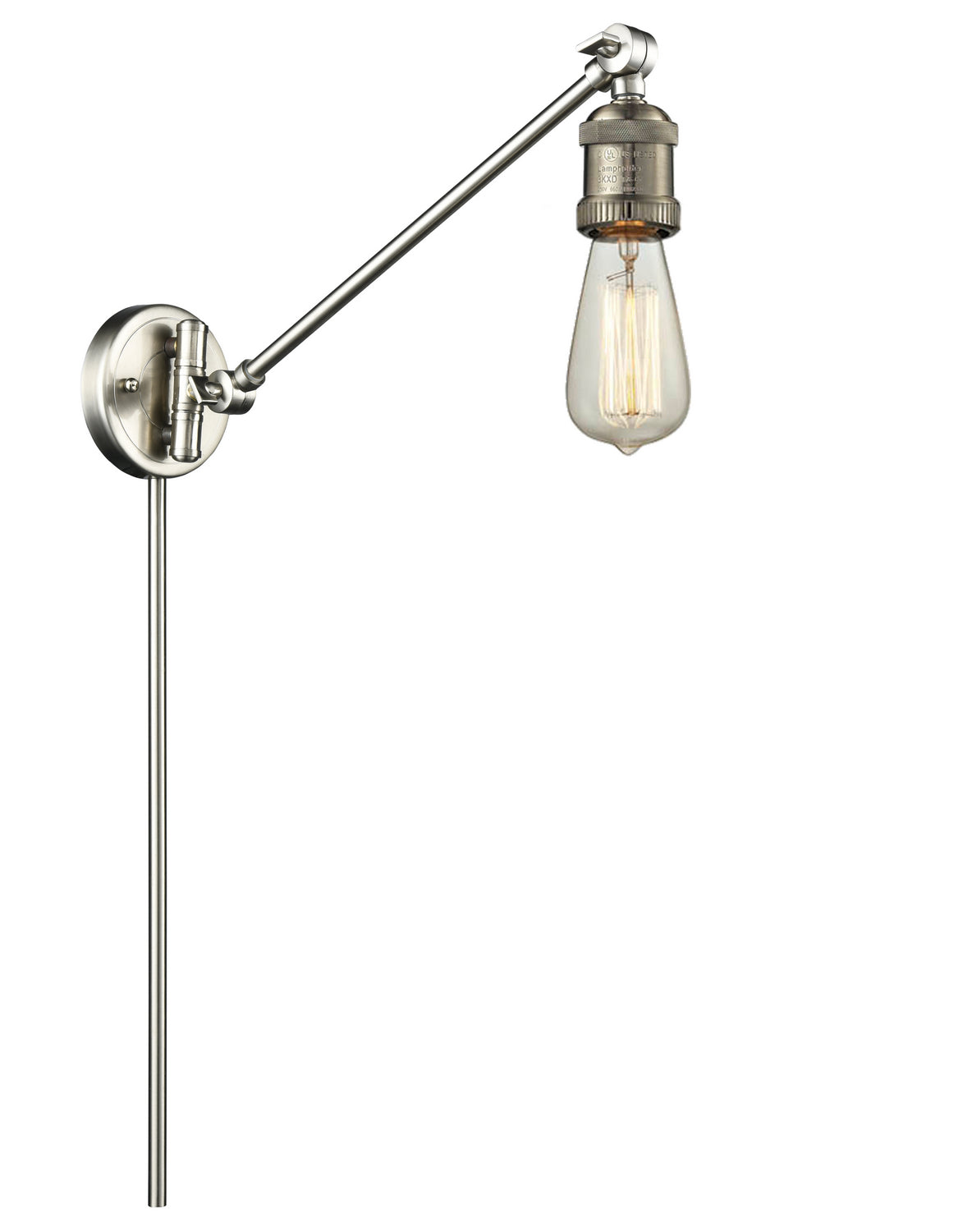 Innovations - 237-SN - One Light Swing Arm - Franklin Restoration - Brushed Satin Nickel