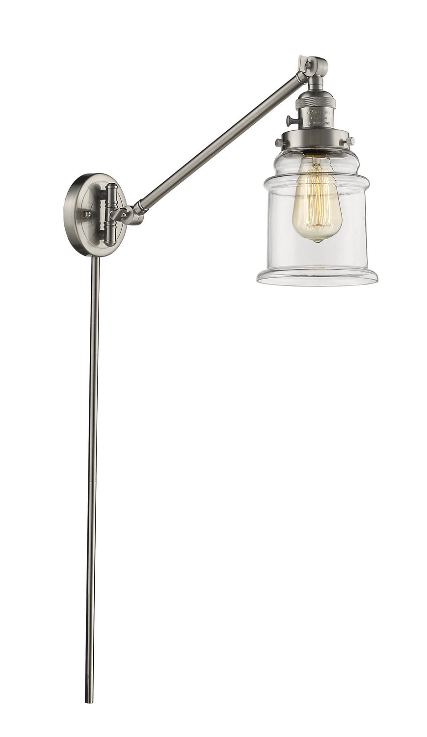 Innovations - 237-SN-G182 - One Light Swing Arm - Franklin Restoration - Brushed Satin Nickel