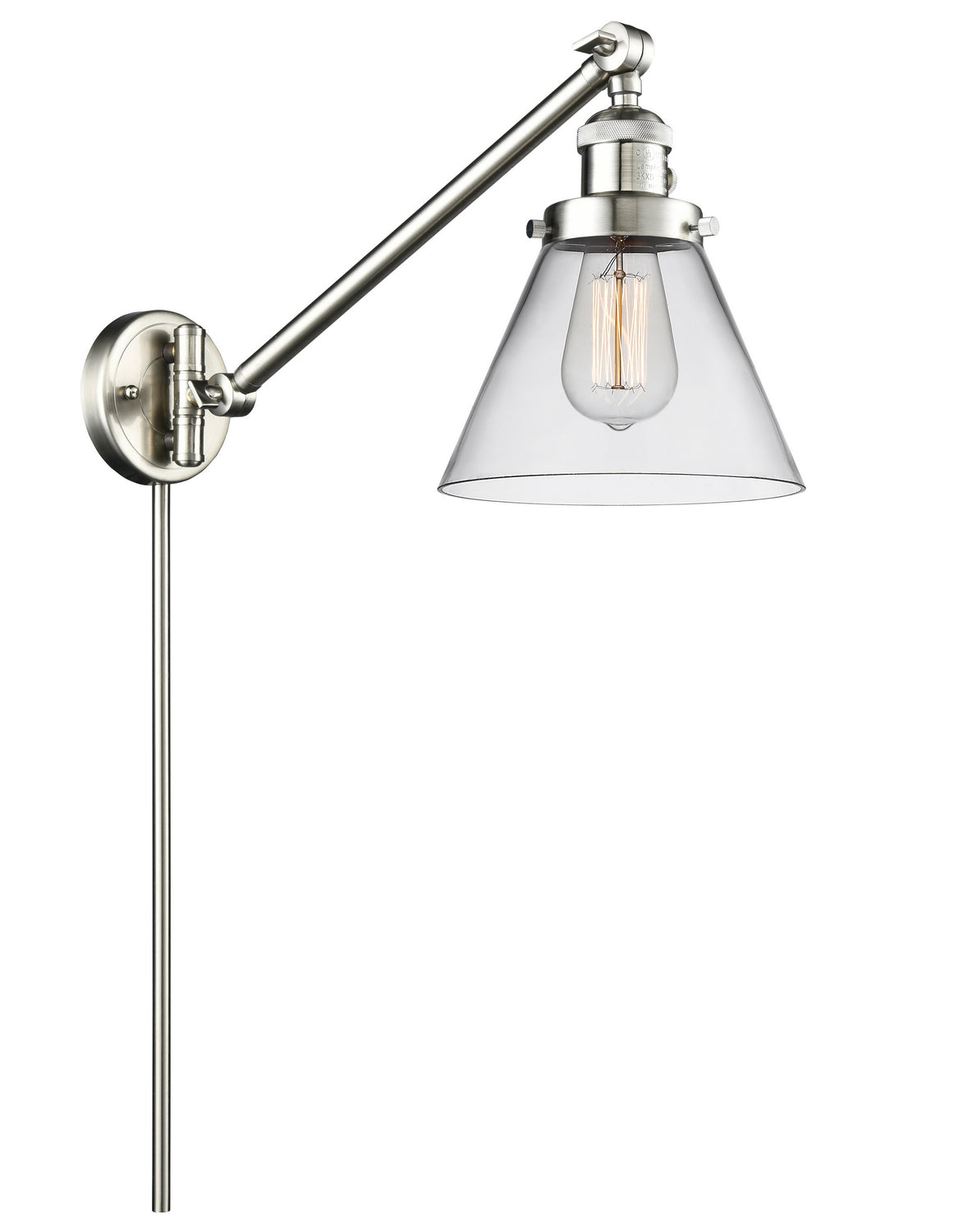 Innovations - 237-SN-G42 - One Light Swing Arm - Franklin Restoration - Brushed Satin Nickel