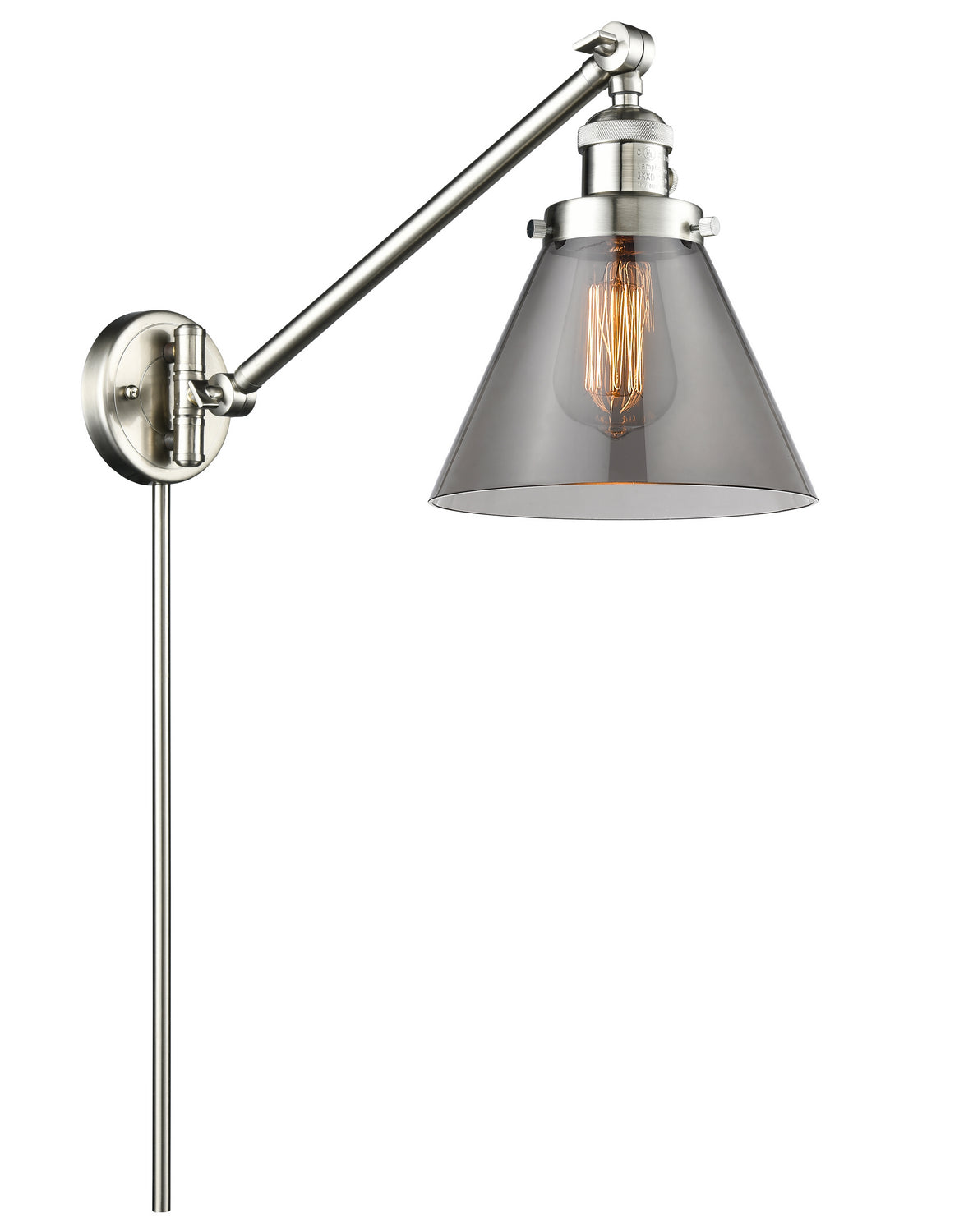 Innovations - 237-SN-G43 - One Light Swing Arm - Franklin Restoration - Brushed Satin Nickel