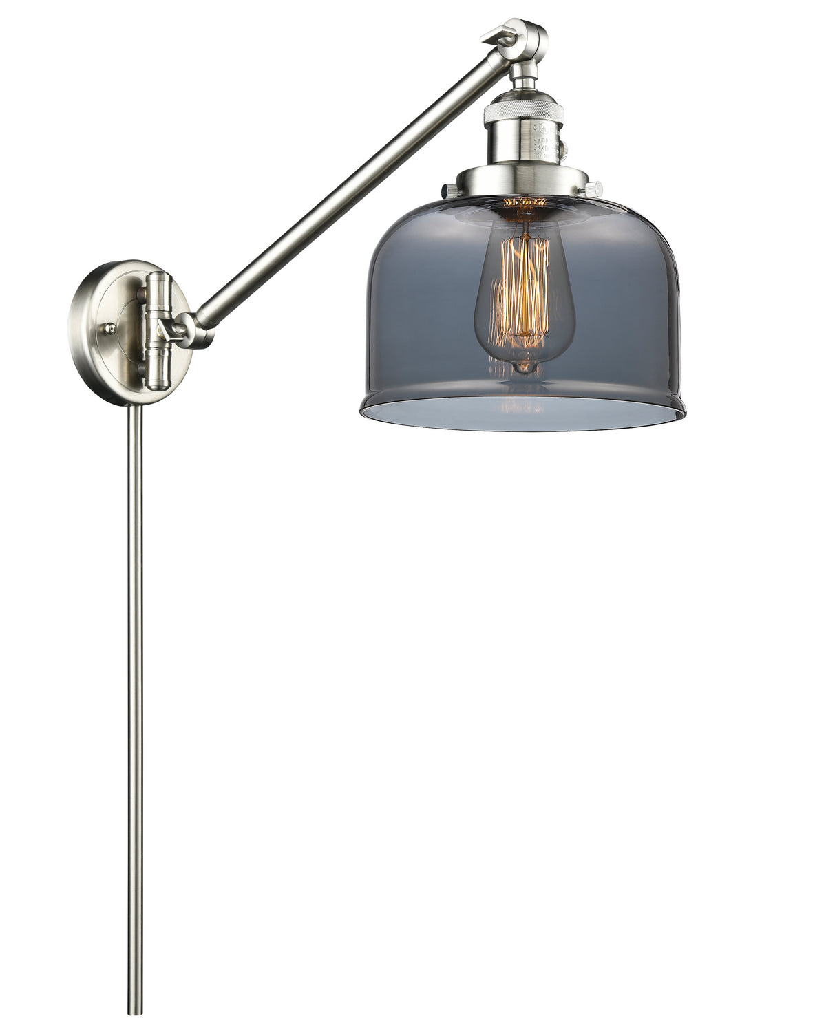 Innovations - 237-SN-G73 - One Light Swing Arm - Franklin Restoration - Brushed Satin Nickel