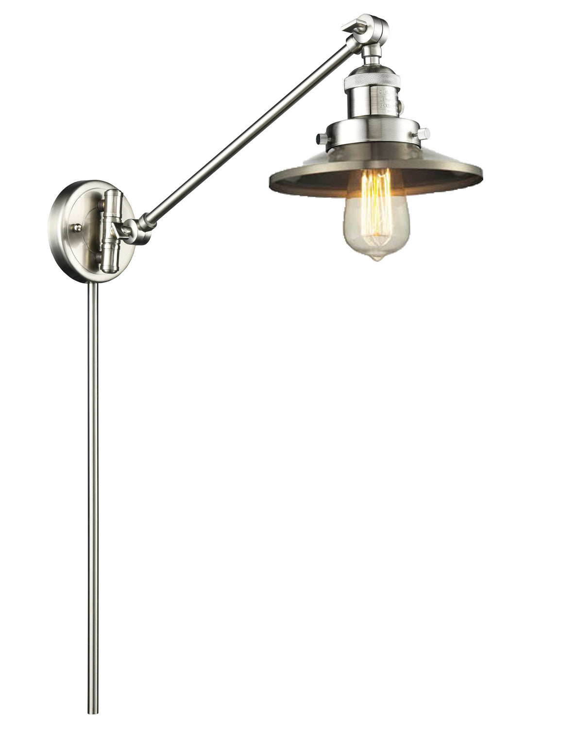 Innovations - 237-SN-M2 - One Light Swing Arm - Franklin Restoration - Brushed Satin Nickel