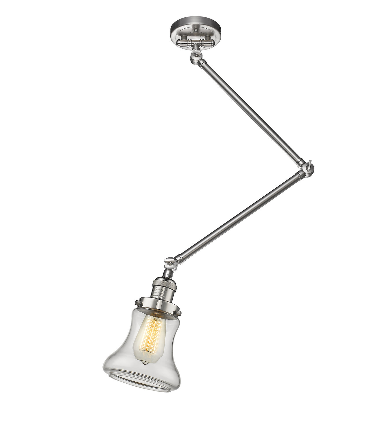 Innovations - 238C-SN-G192 - One Light Semi-Flush Mount - Franklin Restoration - Brushed Satin Nickel