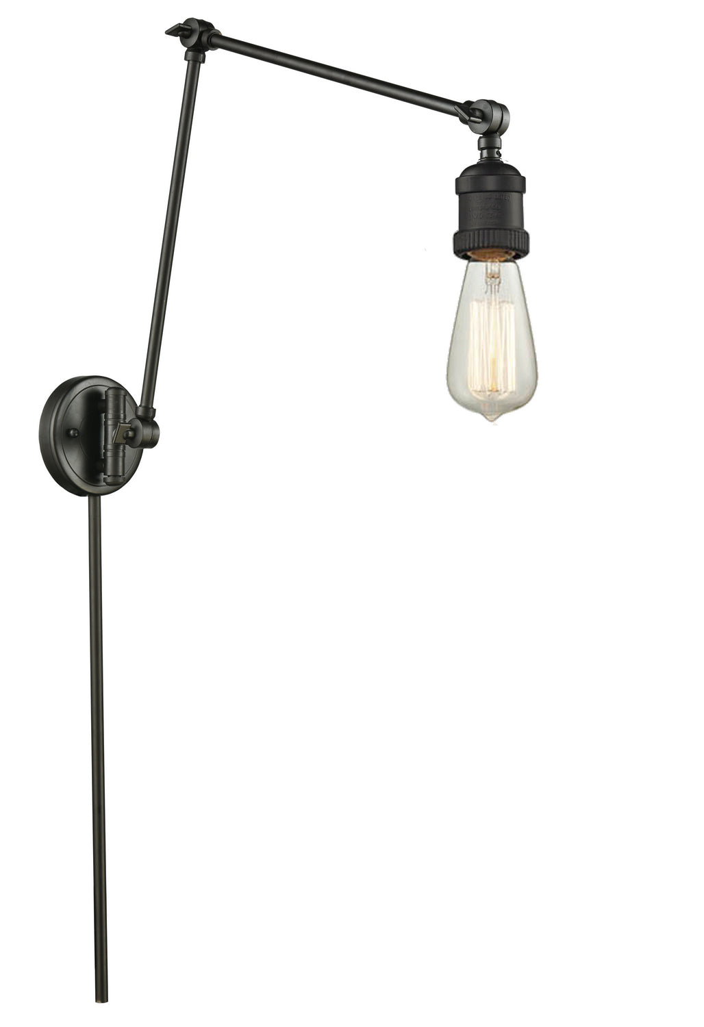 Innovations - 238-OB - One Light Swing Arm - Franklin Restoration - Oil Rubbed Bronze