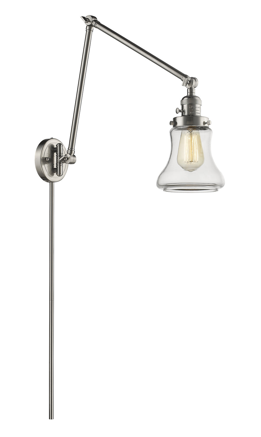 Innovations - 238-SN-G192 - One Light Swing Arm - Franklin Restoration - Brushed Satin Nickel