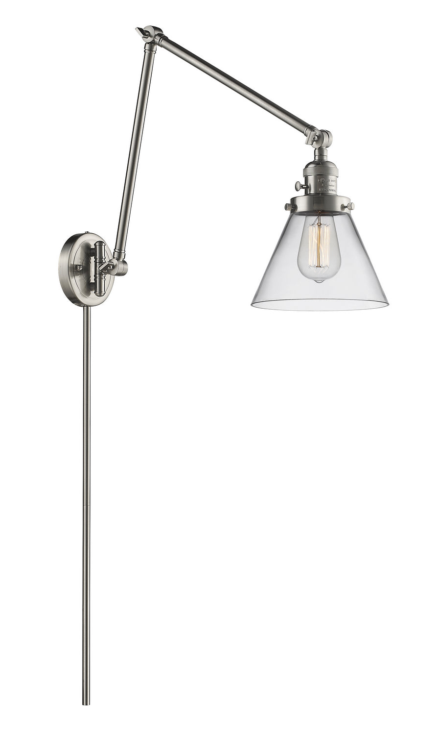 Innovations - 238-SN-G42 - One Light Swing Arm - Franklin Restoration - Brushed Satin Nickel