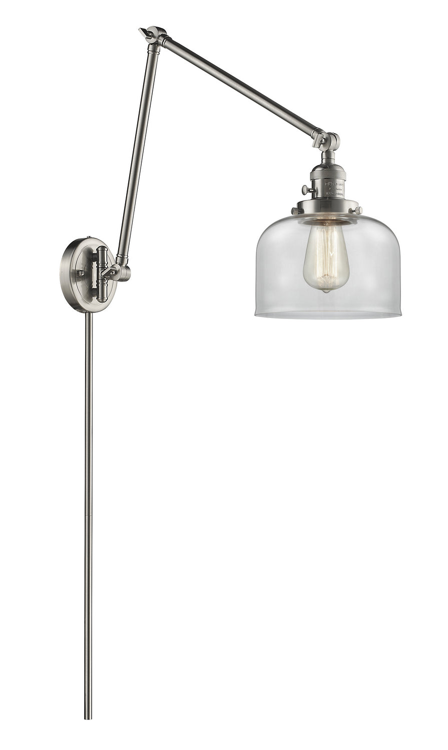 Innovations - 238-SN-G72 - One Light Swing Arm - Franklin Restoration - Brushed Satin Nickel